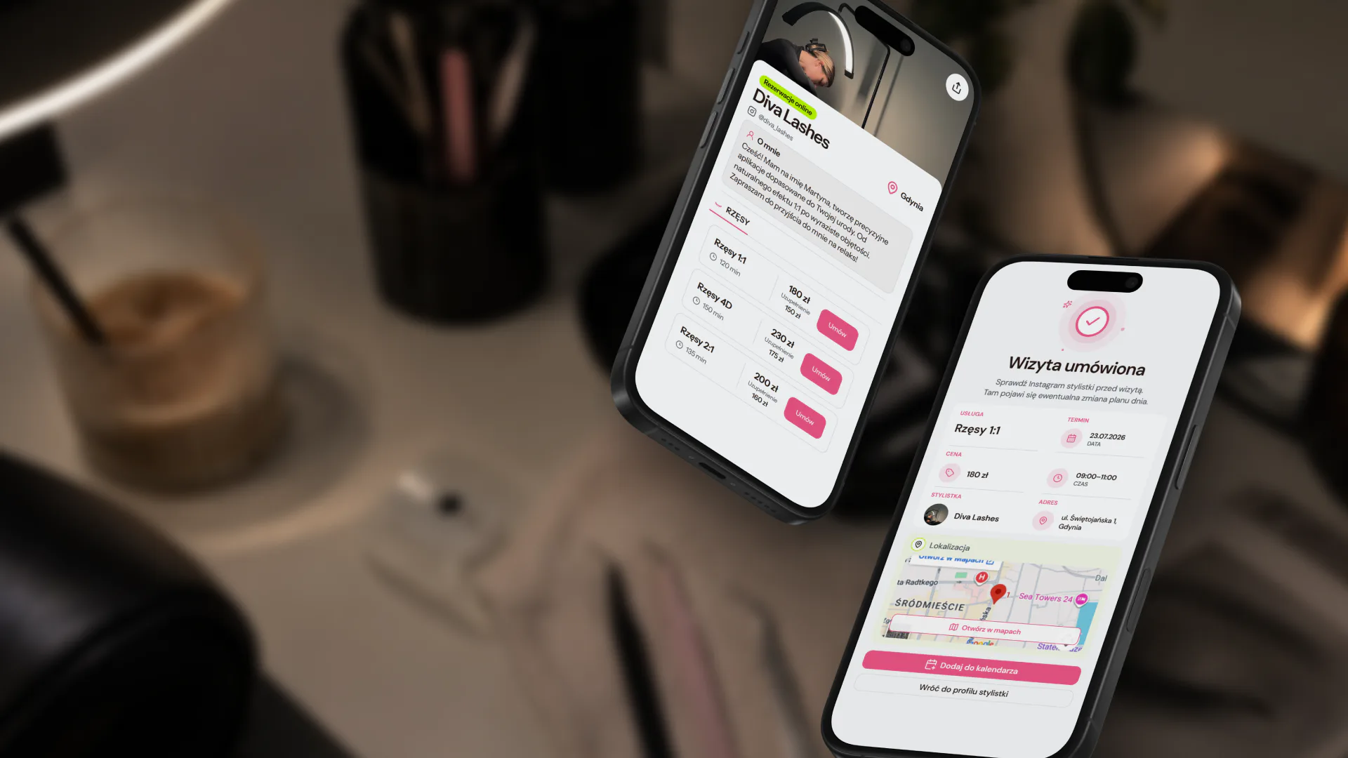 Zapisy online Calendi dla stylistki rzęs